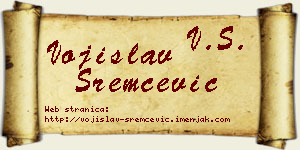 Vojislav Sremčević vizit kartica
